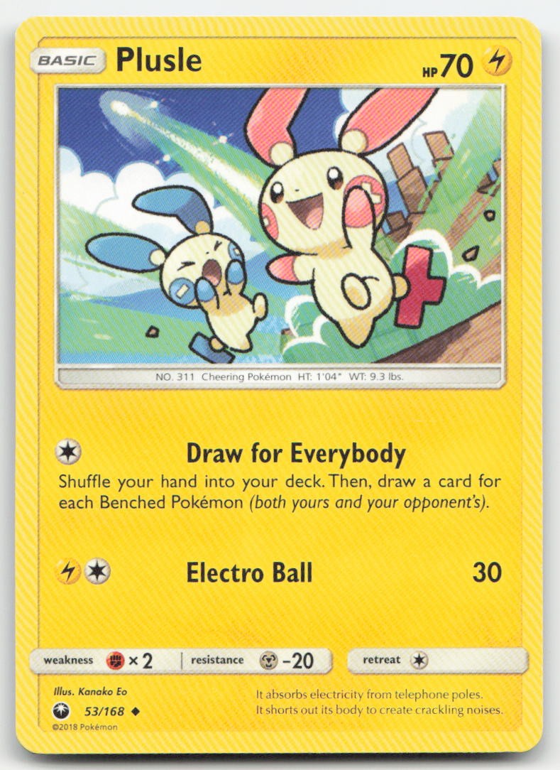 Plusle 53/168 SM - Celestial Storm Pokemon TCG LP