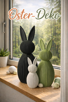 Moderne Osterdeko Osterhasen aus PLA / 3D Druck Handmade