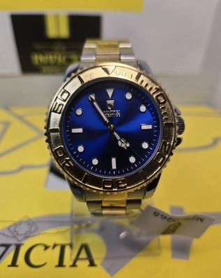 Invicta X Montres Prestige Men's Watch 43mm Silver & Gold w/ Blue dial New!