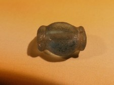 ANCIENT PYU CULTURE BEAUTIFUL AQUAMARINE COLLAR SHAPED GLASS BEAD 10.2-8.5 MM