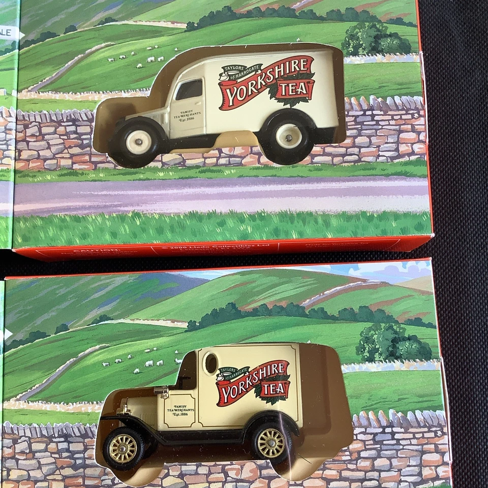 2 furgonetas modelo diecast de té Yorkshire coleccionables Lledo en caja Foto 4 de 4