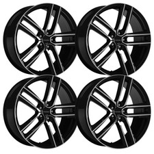 Set-4 Vision 475 Clutch 22x9 5x120 35mm Black Machined Wheels Rims 22 Inch