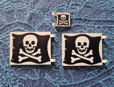 Lego Set Piraten Flagge Fahnen Barrakuda gebrochen Jolly Roger Pirates 6285 6273 6286