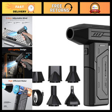 Compressed Air Duster,130000RPM Super Power Cordless Air Duster,Rechargeable Bru
