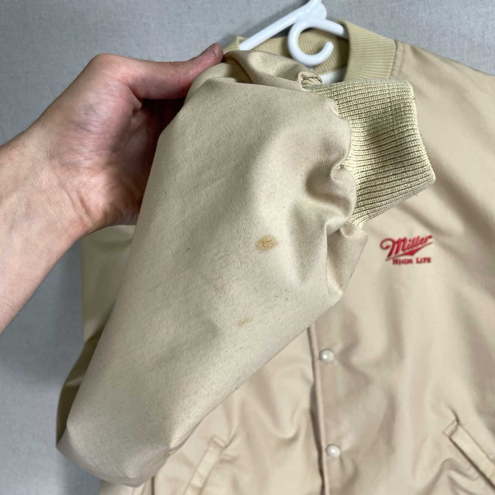 VINTAGE 80s 90s Miller High Life Beer Windbreaker Jacket Mens Size XXL ...