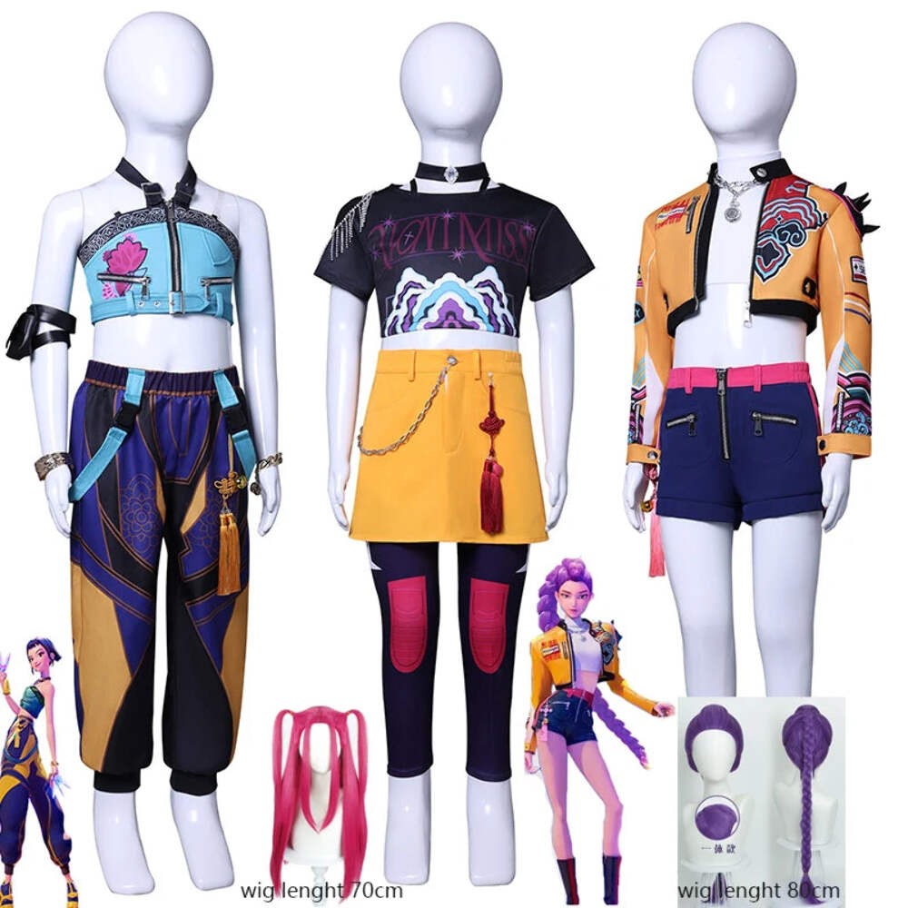 EN STOCK Talla 110cm-150cm Huntrix Rumi Zoey Mira Disfraz Cosplay K-pop Demon Hun
