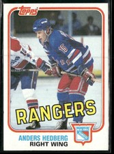 1981-82 Topps Anders Hedberg #E98 New York Rangers