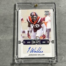 Jermaine Waller Rookie Auto 2022 Leaf Draft Autographs #BA-JW2 Lions Hokies