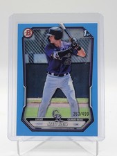MATT KLEIN 2026 BOWMAN 1ST SKY BLUE BORDER PAPER #BP-146 ROCKIES /499 Q6444