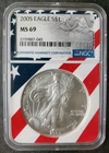 2005 $1 American Silver Eagle Dollar NGC MS69