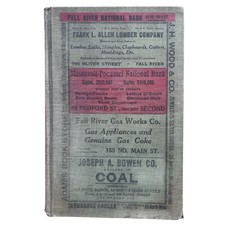 1923 (Lizzie Borden Listed) FALL RIVER MA City Directory Genealogy History Vtg