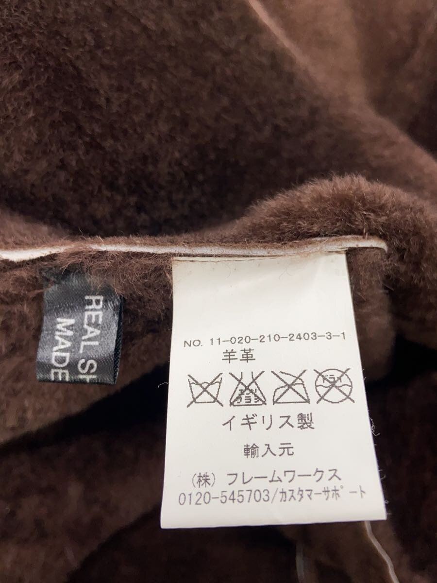 Giacca pelliccia OWEN BARRY altra pelle di pecora collo 36 BRW tinta unita usata