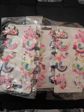 3 set Girls Unicorn Rainbow Multicolor Plastic Hair Clips Set, All Hair Types