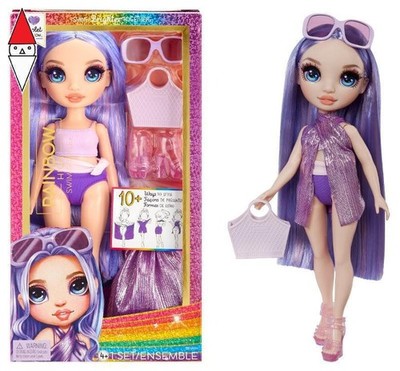 ACTIONFIGUR MGAE RAINBOW HIGH SWIM AND STYLE MODEPUPPE VIOLETT (LILA)