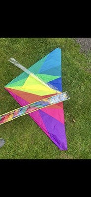 Two Kites  One Vintage AeroPlay Rainbow Tri Wing Plane Other Delta Wing