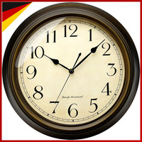 Wanduhr Klassisch 25Cm Ruhig Retro Batteriebetrieben FüR Wohnzimmer Schlafzimmer