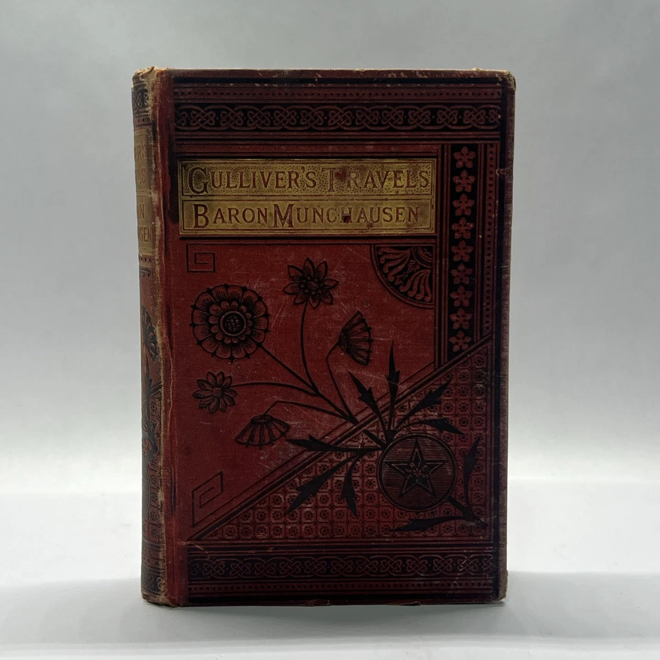 1880 Victorian Book - Gulliver's Travels and Baron Munchausen, Illustrated - Image 2 of 4