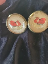 Bridle Rosette's Xmas Sleigh Cream 2 in brass and glass