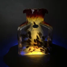 Blenko Special Edition MARS Helios 384 Water Bottle-Tangerine w/frit. Beauty