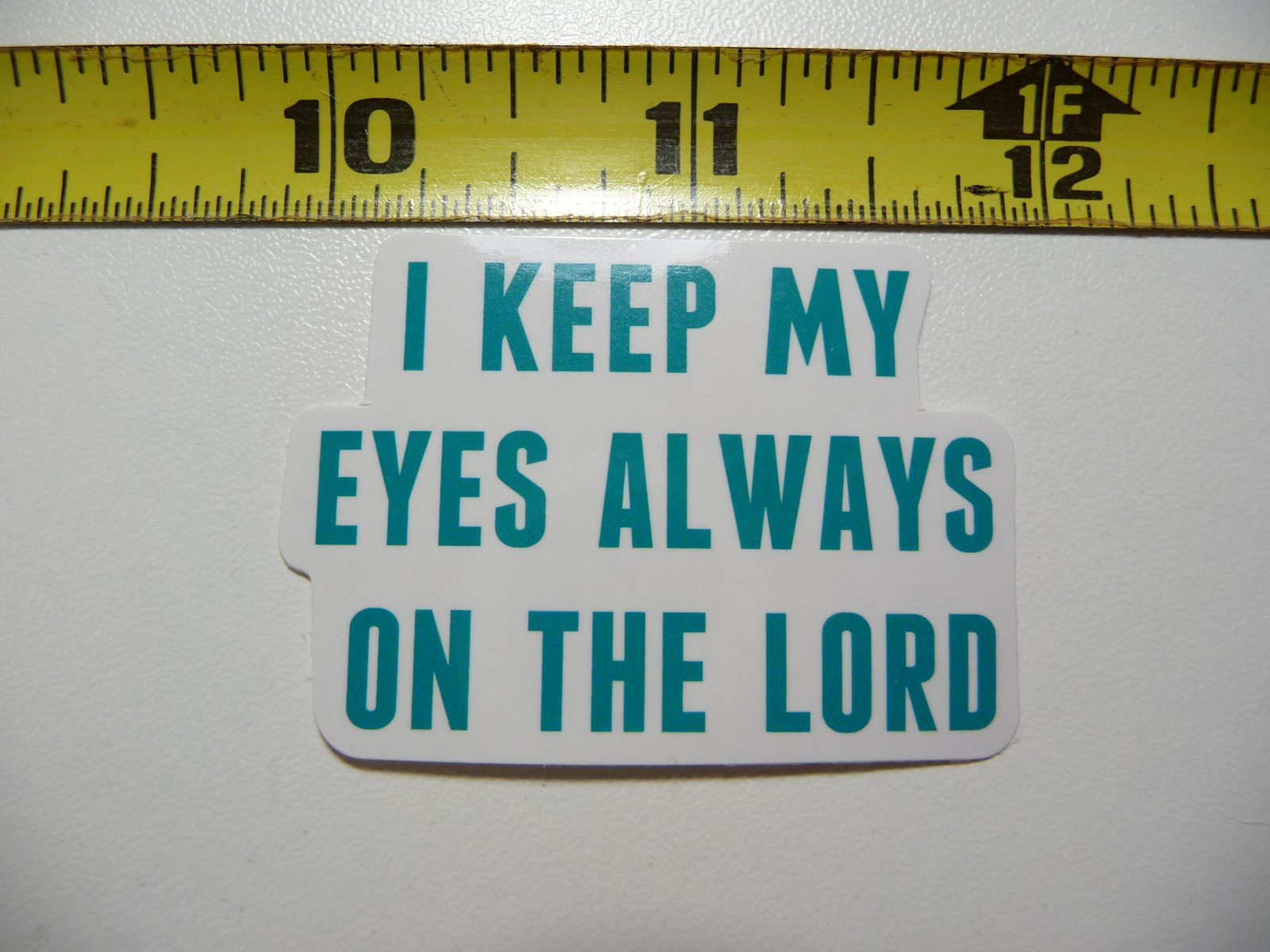 Keep My Eyes on the Lord Faith Decal Sticker for Christian Belief and Church