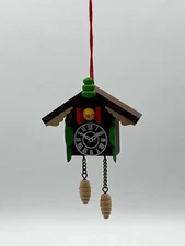 Vintage Christian Ulbricht Wooden Cuckoo Clock Ornament Made In West Germany