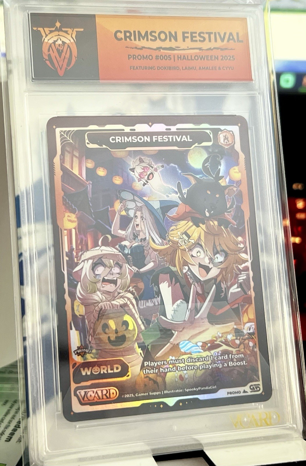 Gamersupps VCARD Crimson Festival Halloween Promo SLAB (1 In 10 Holo)