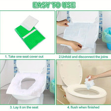 50pcs Disposable Toilet Seat Covers Travel Potty Liners Adults Kids Hygiene