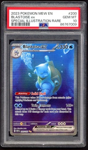 Pokemon Cards - PSA 10 Blastoise Ex 200/165 - 151 SIR - GEM MT - PSA10