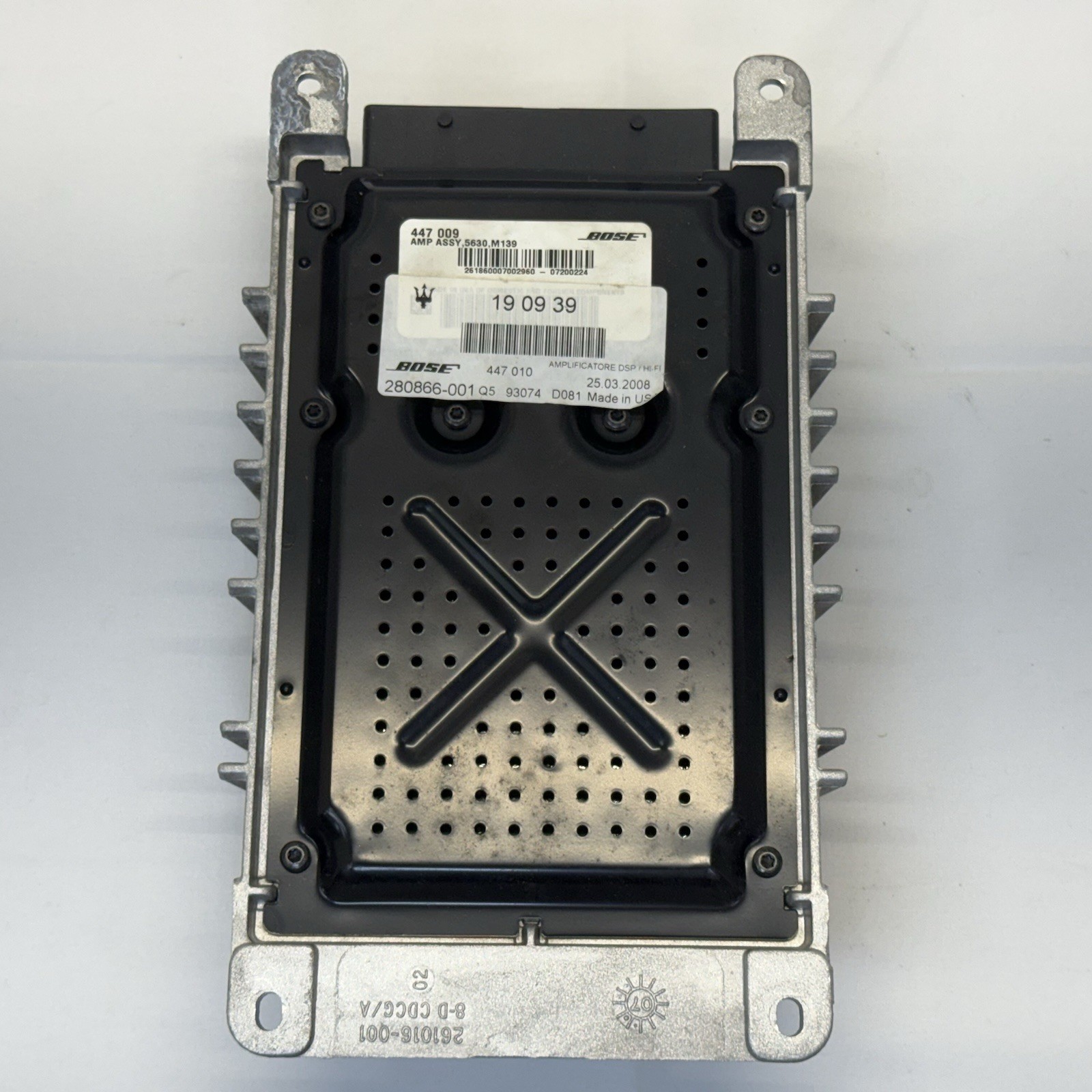 03-08 Maserati Quattroporte M139 Bose Audio Amplifier Amp Module 190939 OEM