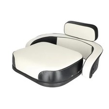 Seat Cushion Set - 3 Piece Vinyl White/Black without Hardware