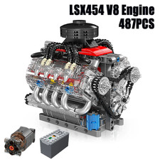 487pcs Lsx454 V8 Engine Building Blocks Technic Motor Model Gift Brick Set