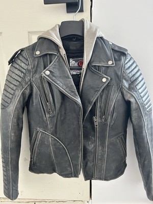 Women s Distressed Wilson s Leather Biker Jacket Size S