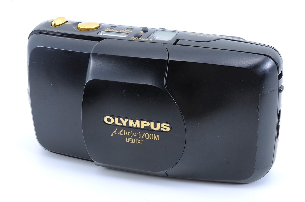 NEAR MINT* Olympus µ mju Zoom Deluxe Black Gold Point & Shoot Film