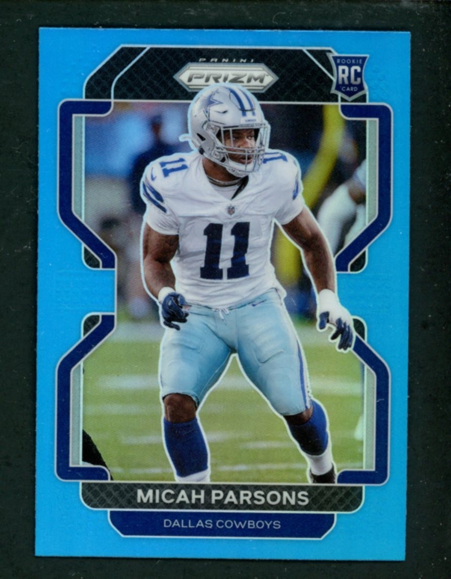 2021 Panini Light Blue Prizm #382 Micah Parsons Cowboys RC Rookie