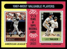 2024 Topps Heritage #200 1997 MVPs (Ken Griffey Jr. / Larry Walker) Baseball