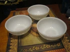 Vintage Fire-King White Milk Glass 5" Cereal / Soup / Chili Bowl 's [3]