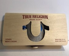 NIB True Religion Dress Socks Men's 3 Pack Gray Blue Tall