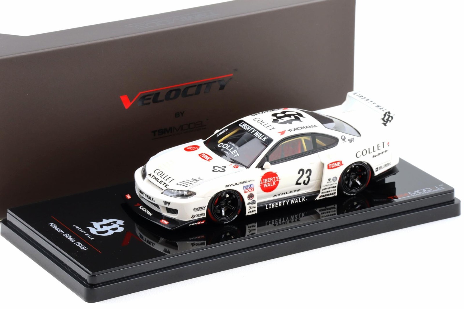 1:43 TSM Model Nissan Silvia S15 lb-Super Silhouette Athlete Liberty Walk #23