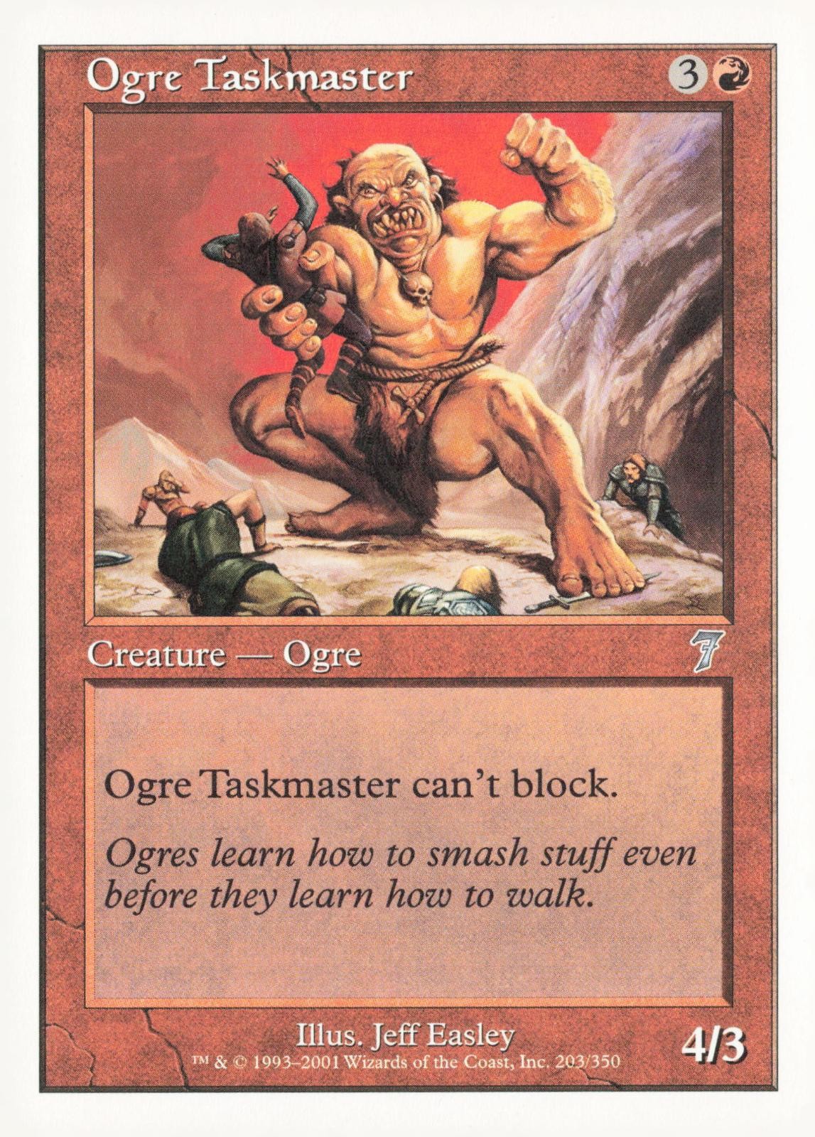 OGRE TASKMASTER 203 7TH EDITION MAGIC: THE GATHERING MODERATELY PLAYED