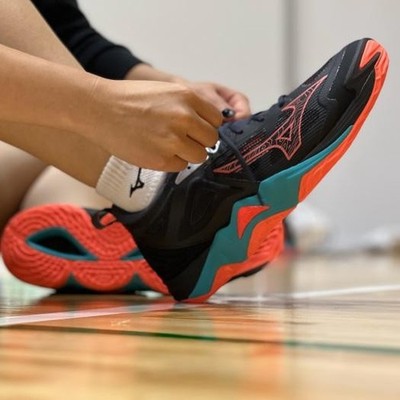 MIZUNO Volleyball Shoes WAVE MOMENTUM 3 V1GA2312 06 Black Orange Blue from JAPAN
