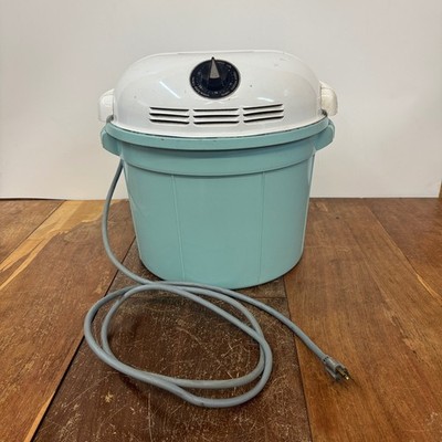 Vintage Nesco Tuckaway Portable Electric Clothes Washer N-181 Blue White MCM