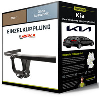 Starre AnhäNgerkupplung für Kia Cee'd Sporty Wagon 07- Typ ED Imiola Hak-Pol NEU