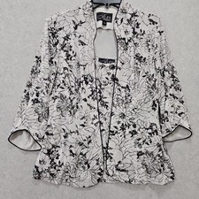 Alex Evenings Blazer And Top Set 2 Piece Women's L Formal Cocktail Gray Sparkle