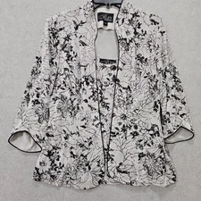 Alex Evenings Blazer And Top Set 2 Piece  Women's L Formal Cocktail Gray Sparkle