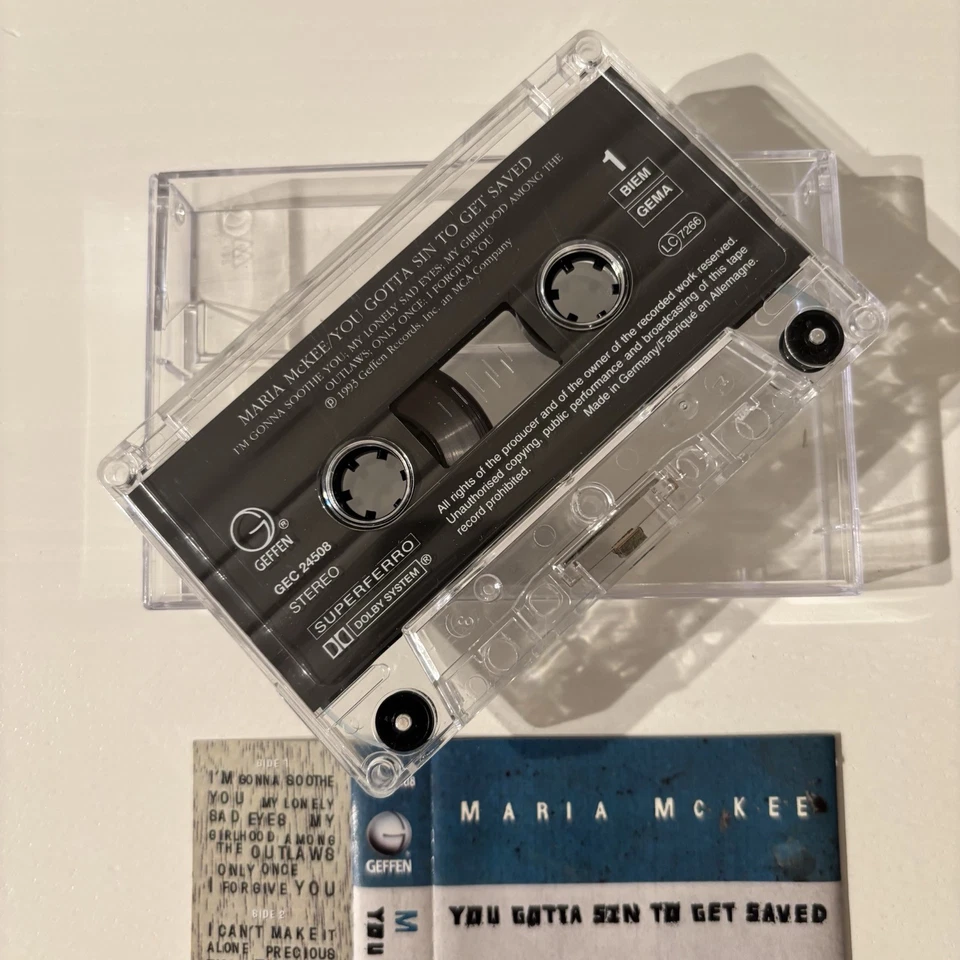 MARIA MCKEE - YOU GOTTA SIN TO GET SAVED (UK CASSETTE TAPE) - Изображение 2 из 4