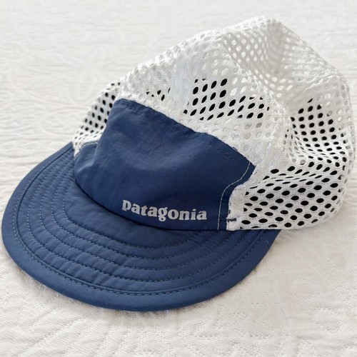 Patagonia Lightweight Mesh Duckbill Running Cap, Blue / White