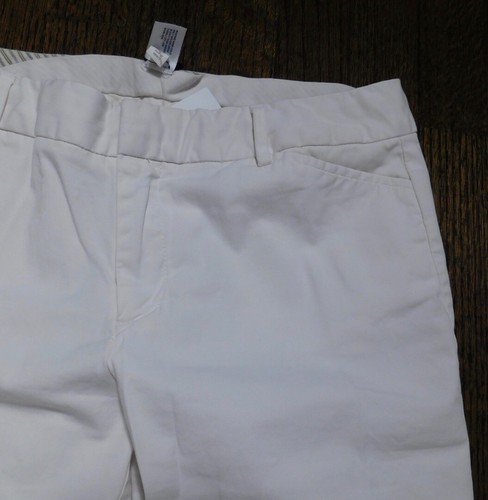 GAP Para Mujer Blanco Algodón Elastizado 4 Bolsillos Frente Plano Caminar Corto Talla 4 - Imagen 2 de 5