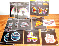 NEW Lot of 14 IRON-ON Embroidered Patches ArtMinds Rainbow; Butterfly; MORE