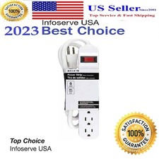 3 X Belkin 6-Outlet Power Surge Strip, 6 Outlet Power/Surge Protector, Bulk of 3