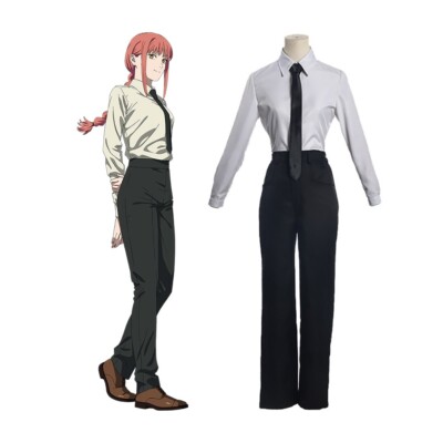 Anime Chainsaw Makima Cosplay Costume Man Uniform Suit Women Outfits  Halloween | eBay